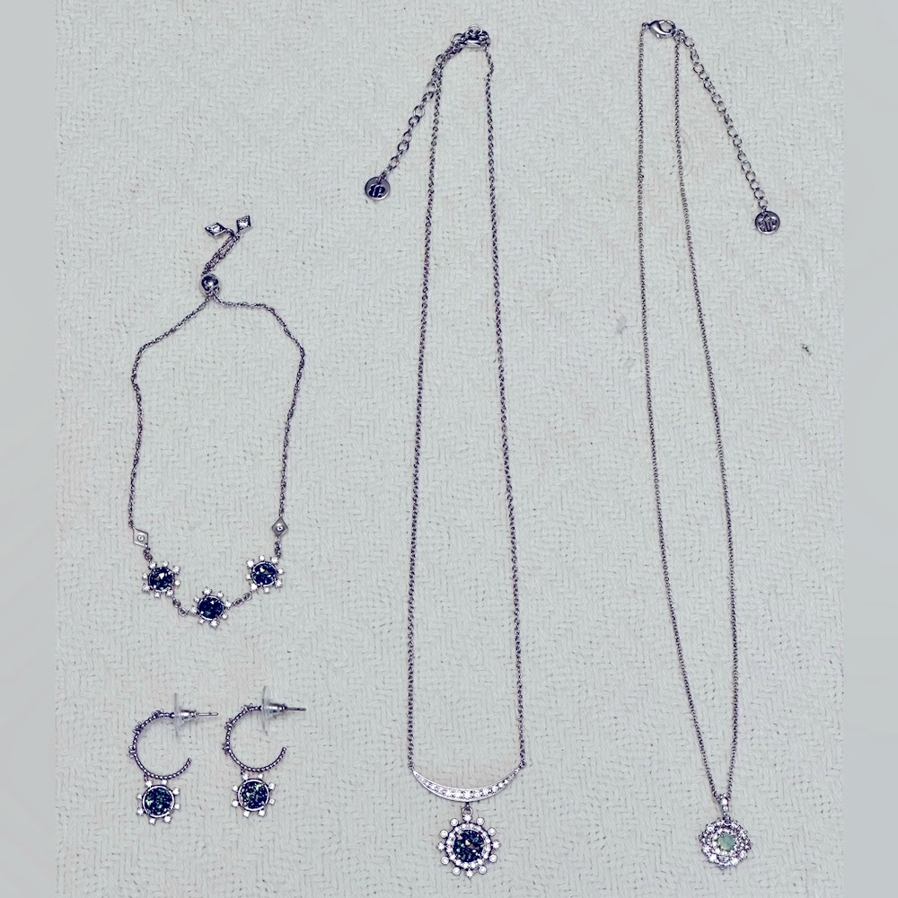 Elegant Silver Bomb Party Brand Jewelry Set, Like New